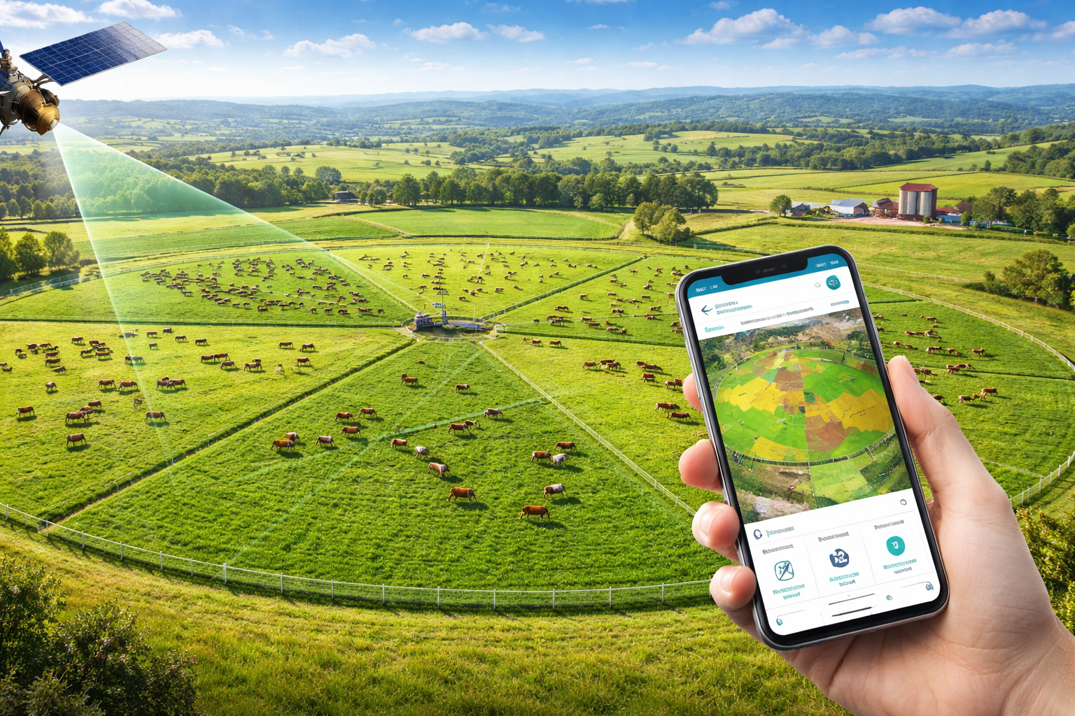 Visão satelital da plataforma PastoAuto