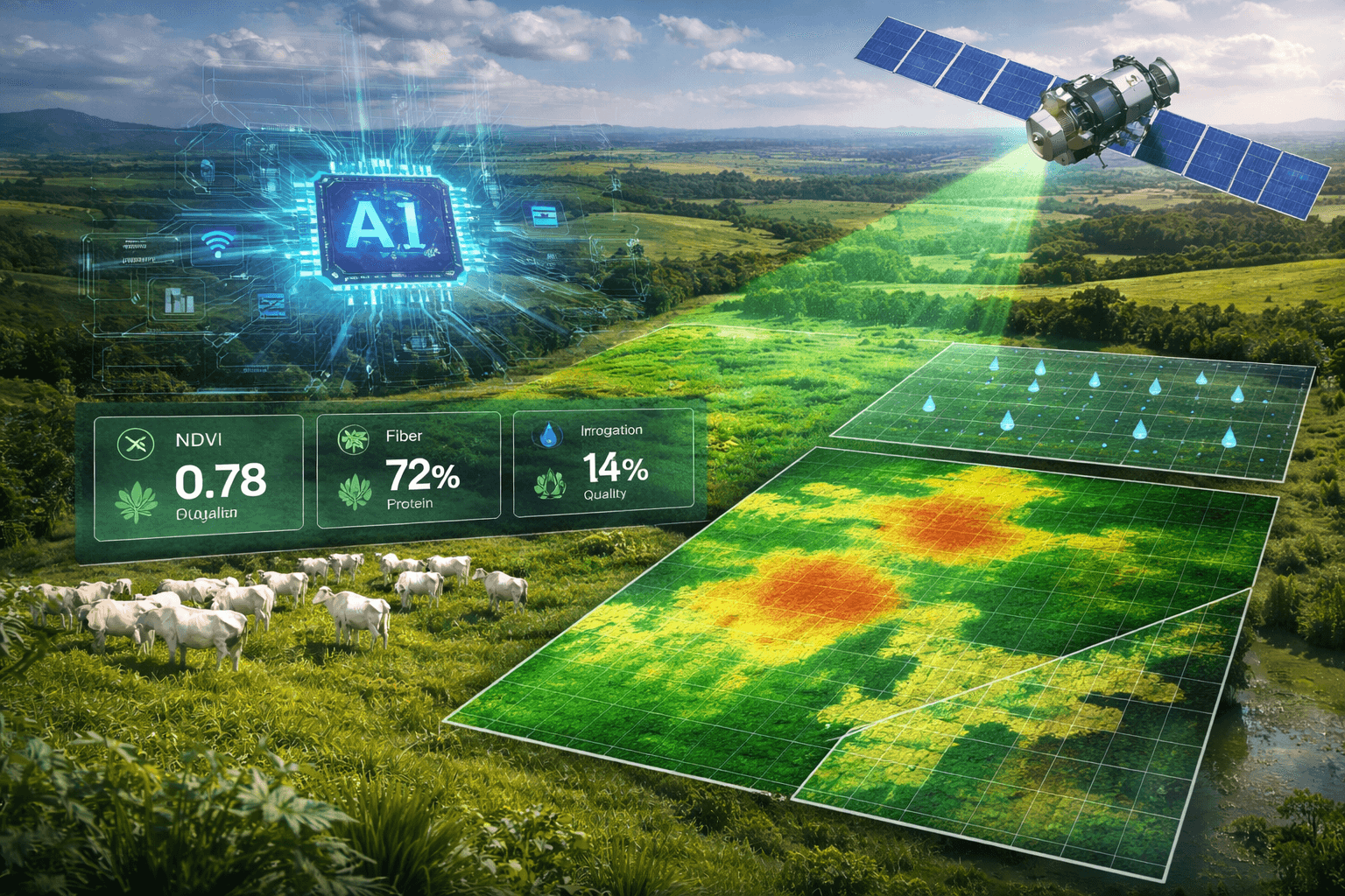 Plataforma PastoAuto com dados e análises da fazenda